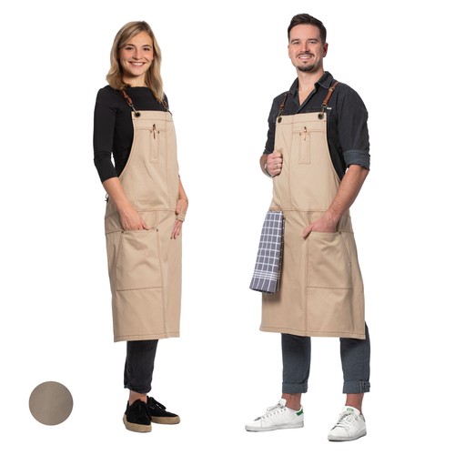 Schürze mit lederriemen - schürze,
