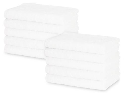 10er set gästetücher weiß - set, gästetücher-