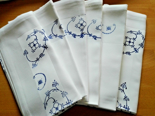 Blaudruck stoffservietten - blaudruck, 6